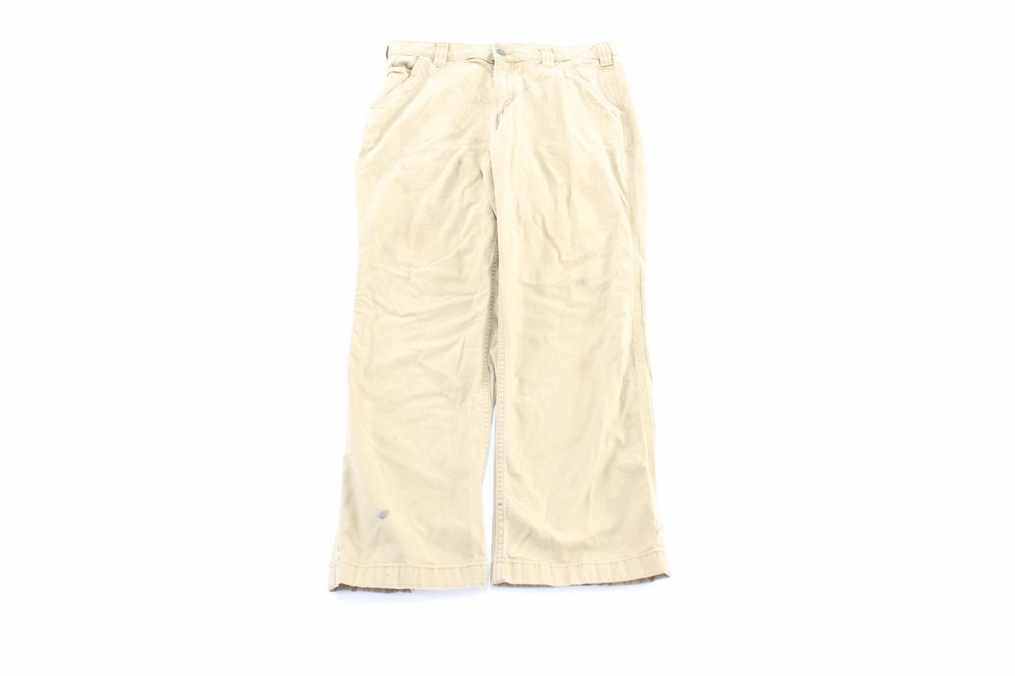 Carhartt Logo Patch Light Tan Pants Breathable Wear Fit