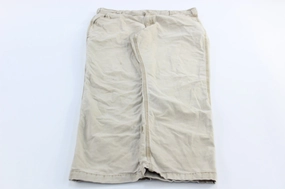Carhartt Logo Patch Light Tan Relaxed Fit Pants Anti Static Lining