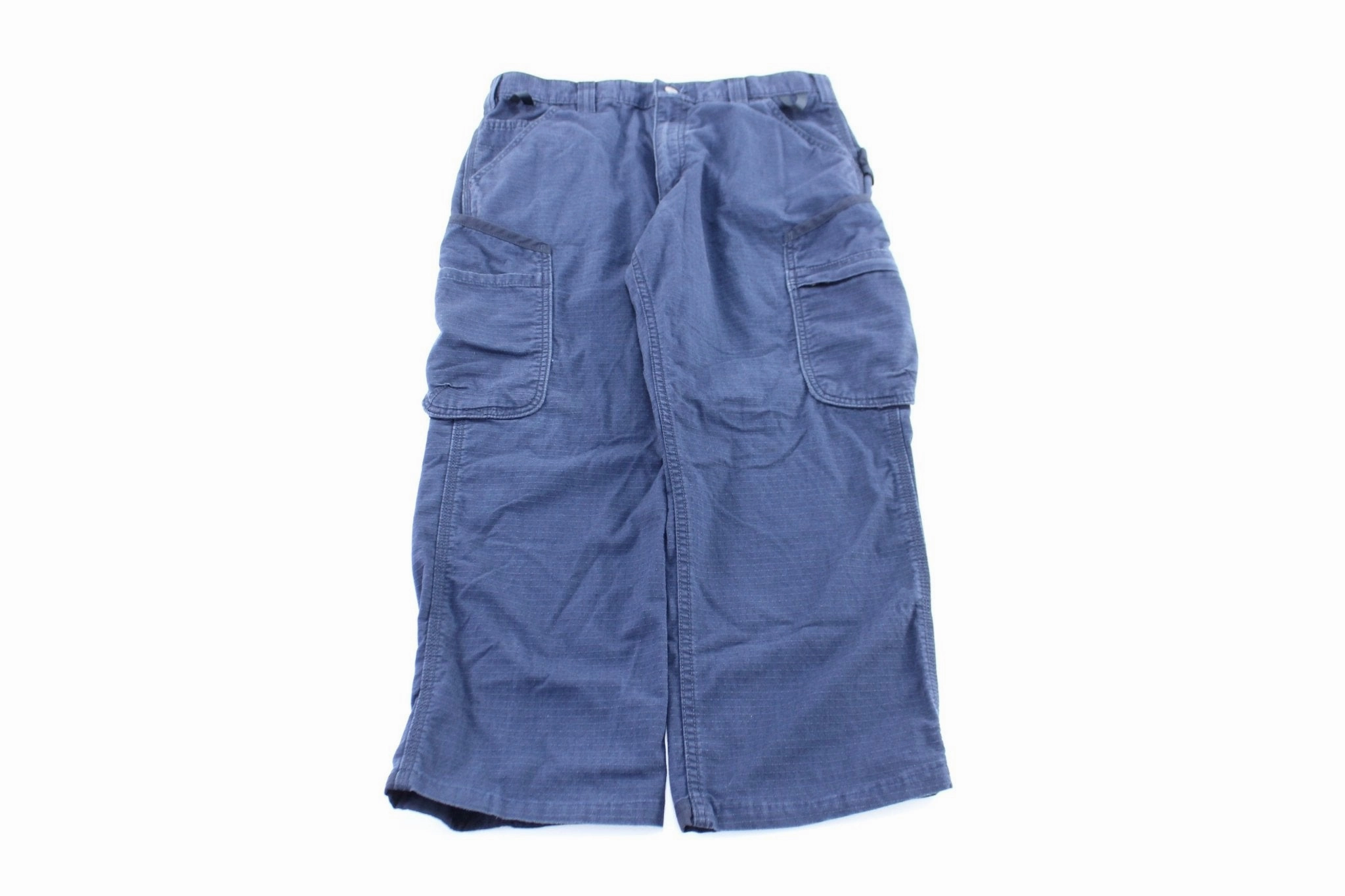 Carhartt Logo Patch Navy Blue Cargo Pants Water Repellent