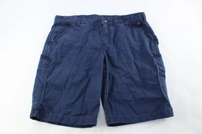 Sleek Fit Carhartt Logo Patch Navy Blue Cargo Shorts