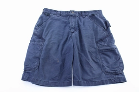 Carhartt Logo Patch Navy Blue Cargo Shorts Stylish Appearance Street Comfort