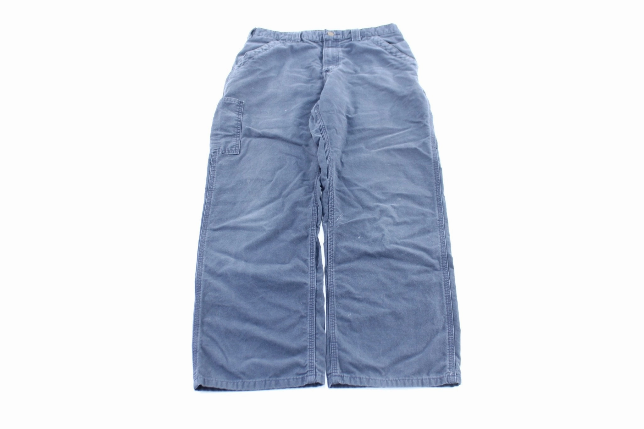 No Sagging Carhartt Logo Patch Navy Blue Pants