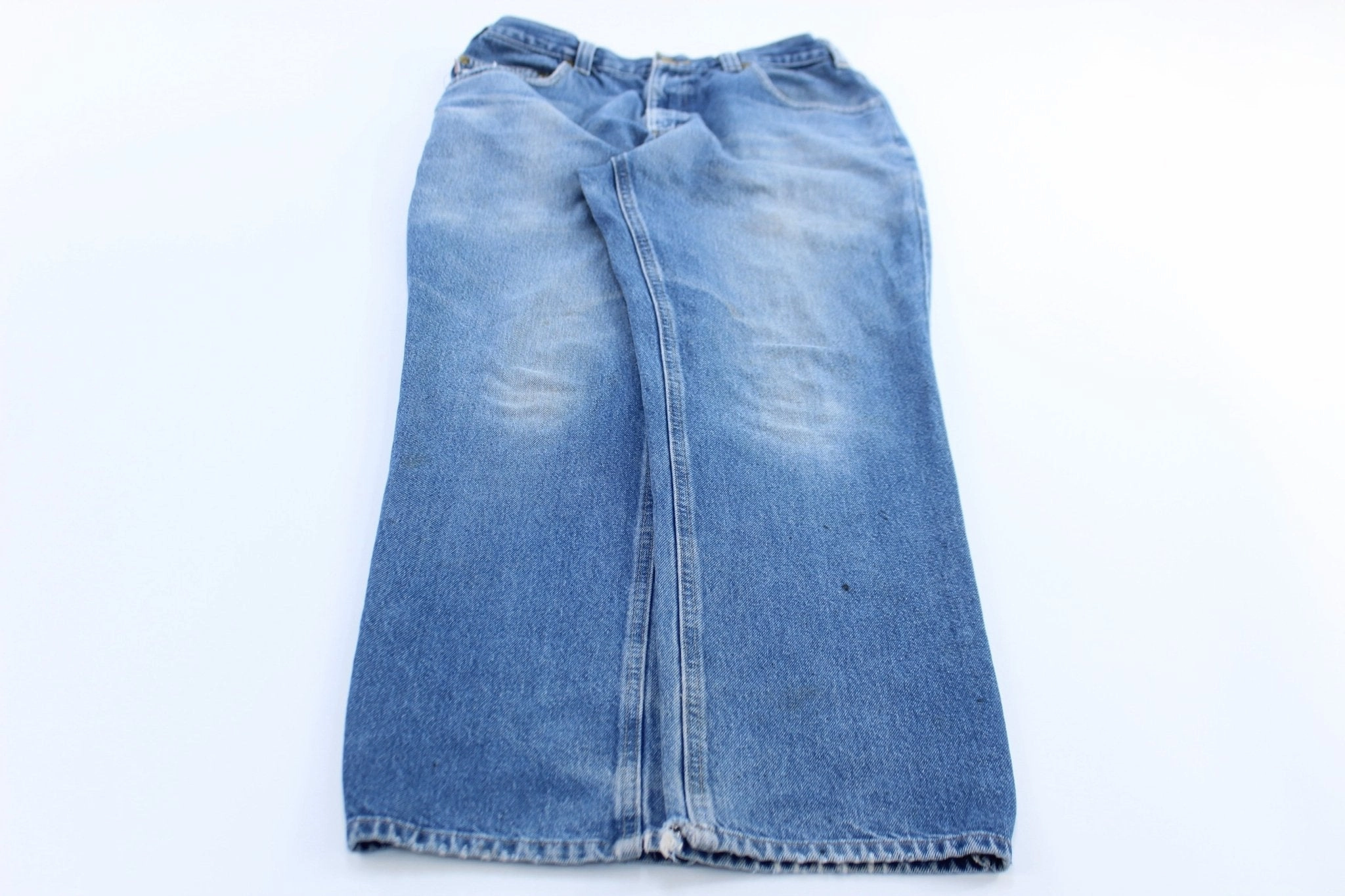 Relaxed Design Wear Carhartt Logo Patch Relaxed Fit Denim Jeans