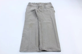 Carhartt Logo Patch Relaxed Fit Stone Jeans Easy Flex Design Easy Wear