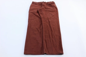 Carhartt Logo Patch Rust Red Relaxed Fit Pants Comfort Layer