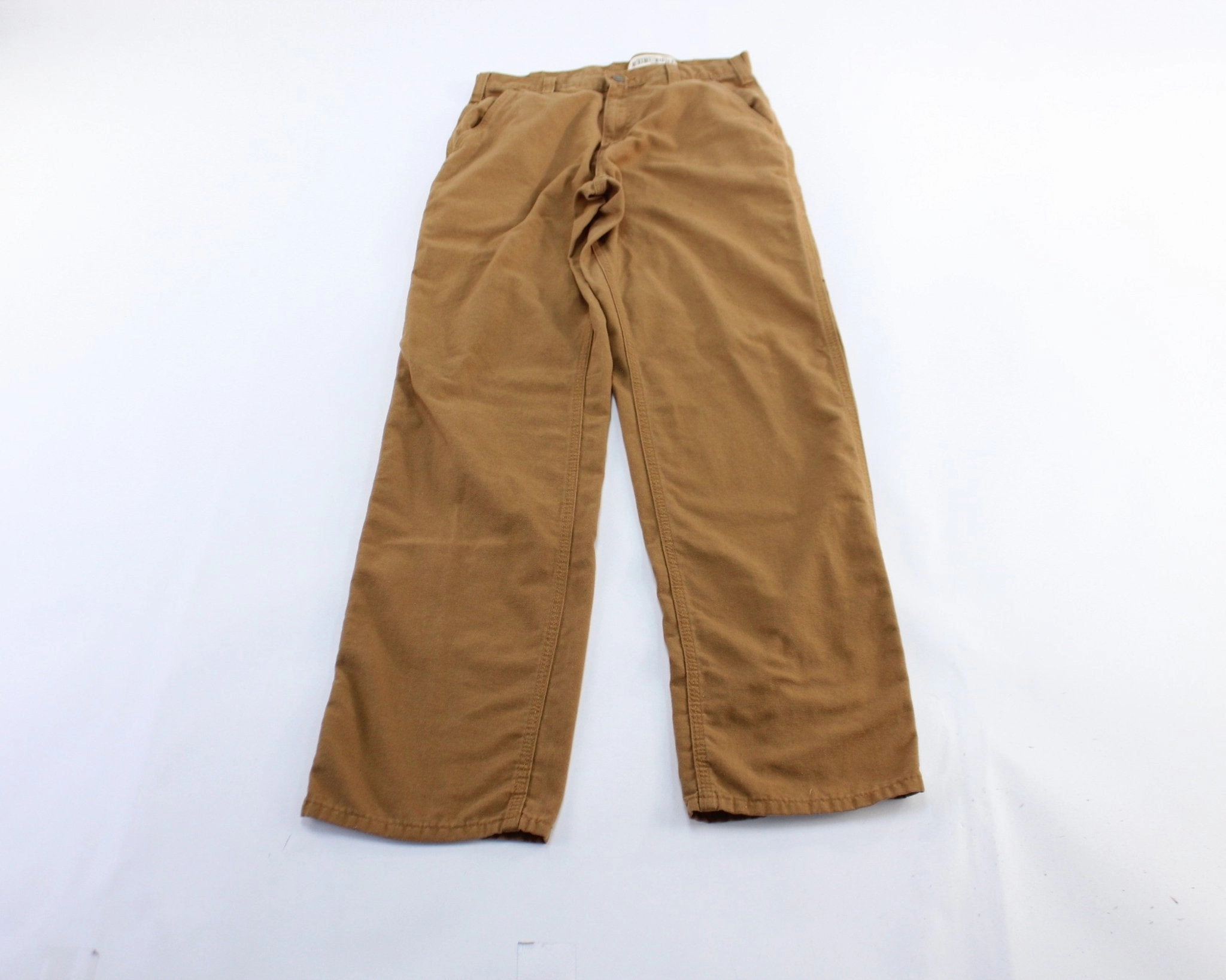 Carhartt Logo Patch Tan Carpenter Pants Minimal Vibe