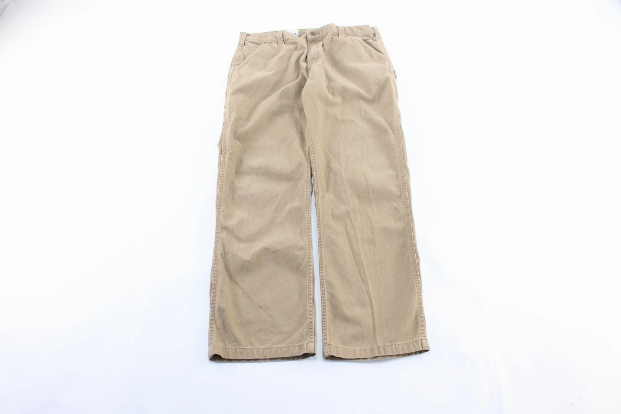 Layered Panel Design Performance Design Carhartt Logo Patch Tan Carpenter Pants