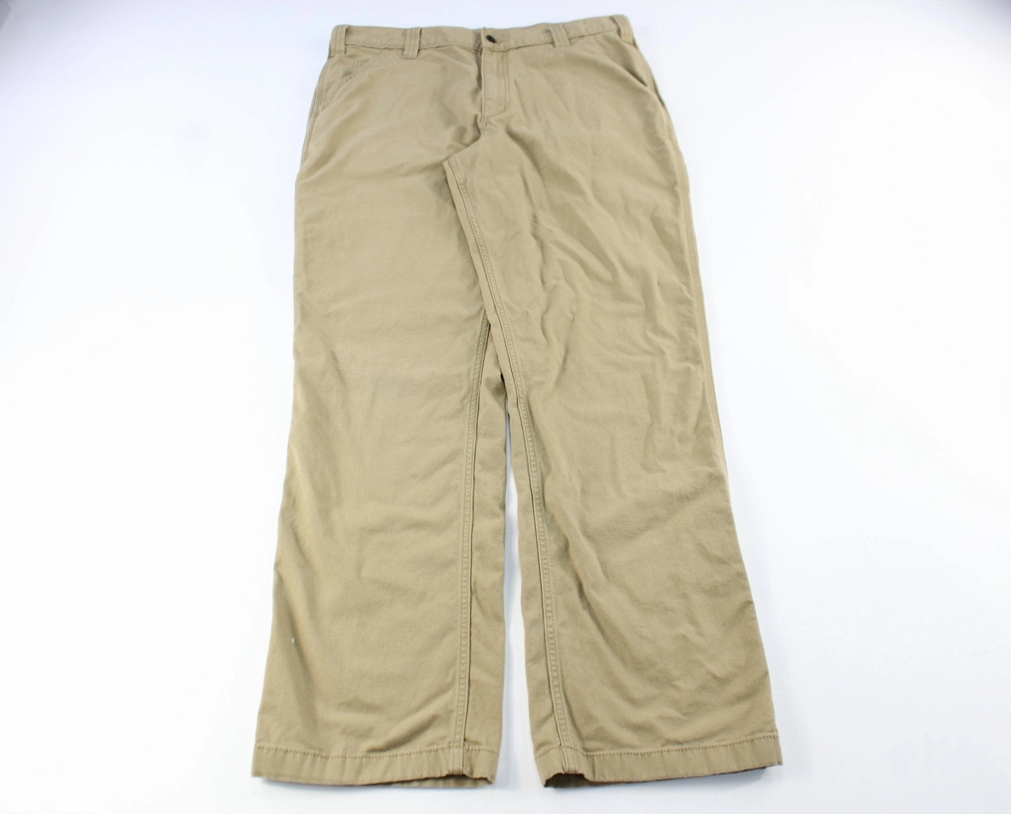 Flexible shape Carhartt Logo Patch Tan Carpenter Pants