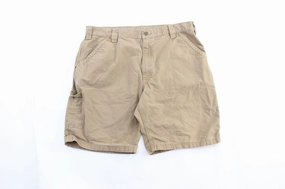 Carhartt Logo Patch Tan Carpenter Shorts Refined fit Quick-Dry Fabric