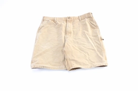 Plus-size option Fashion Comfort Wear Carhartt Logo Patch Tan Carpenter Shorts