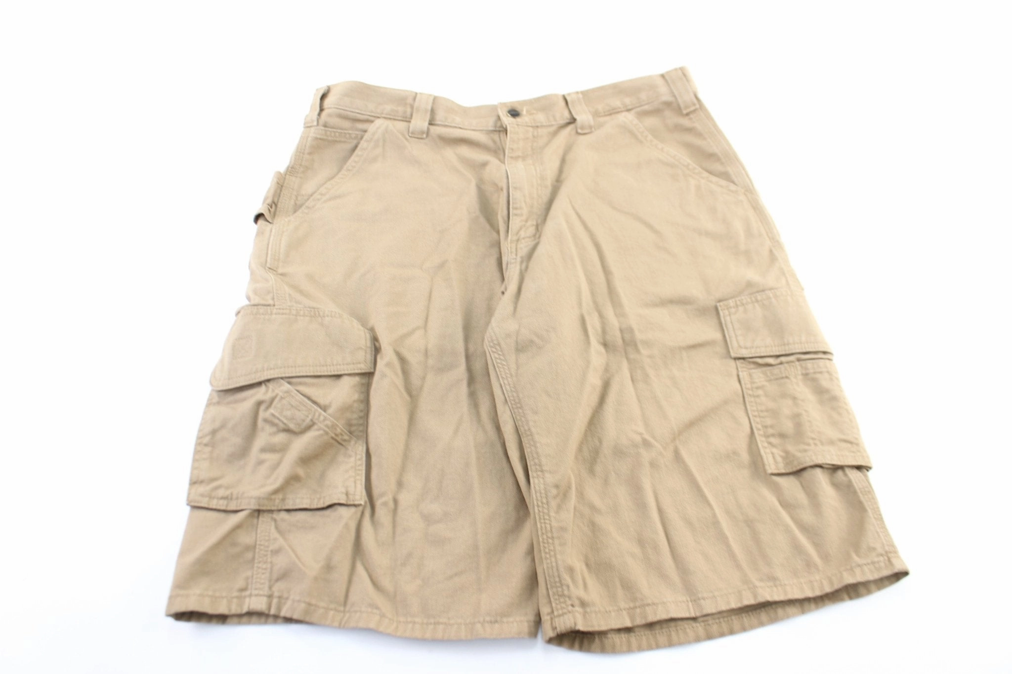 Reinforced Knees TemperatureRegulation Carhartt Logo Patch Tan Carpenter Shorts