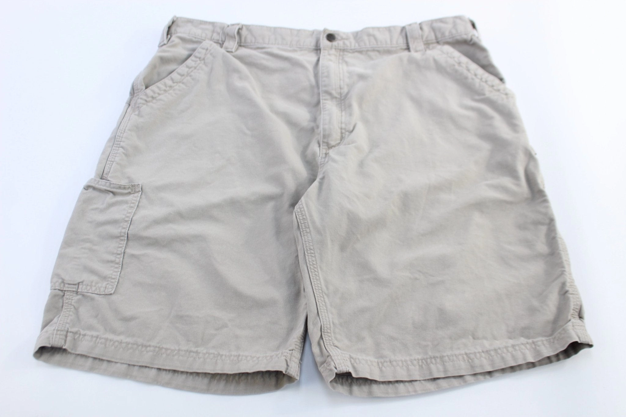 Carhartt Logo Patch Tan Original Fit Shorts Comfort Design