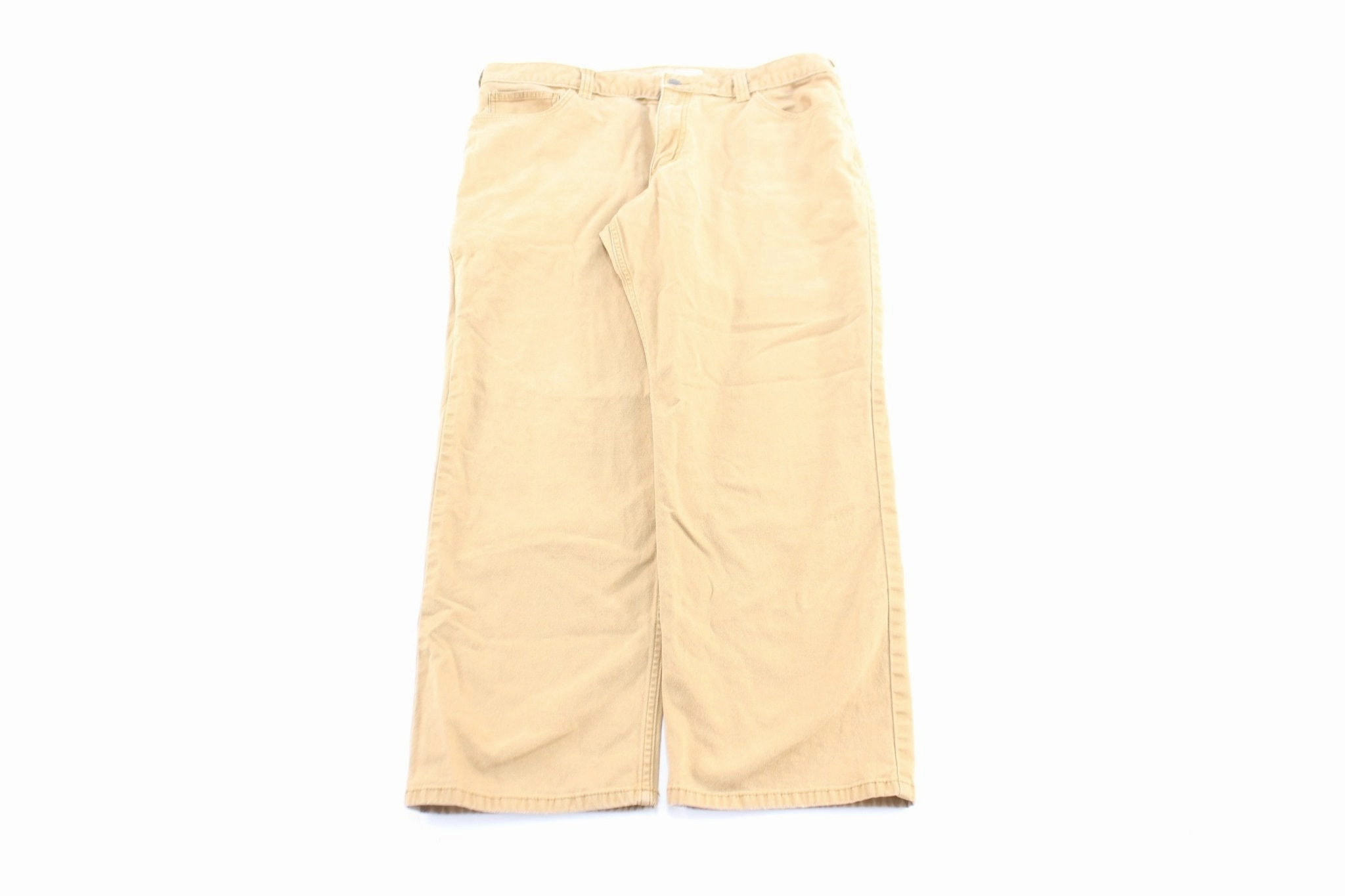Carhartt Logo Patch Tan Pants HighDensityWeave Chilly Layering
