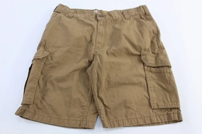 Quick Dry Fabric Carhartt Logo Patch Tan Relaxed Fit Shorts