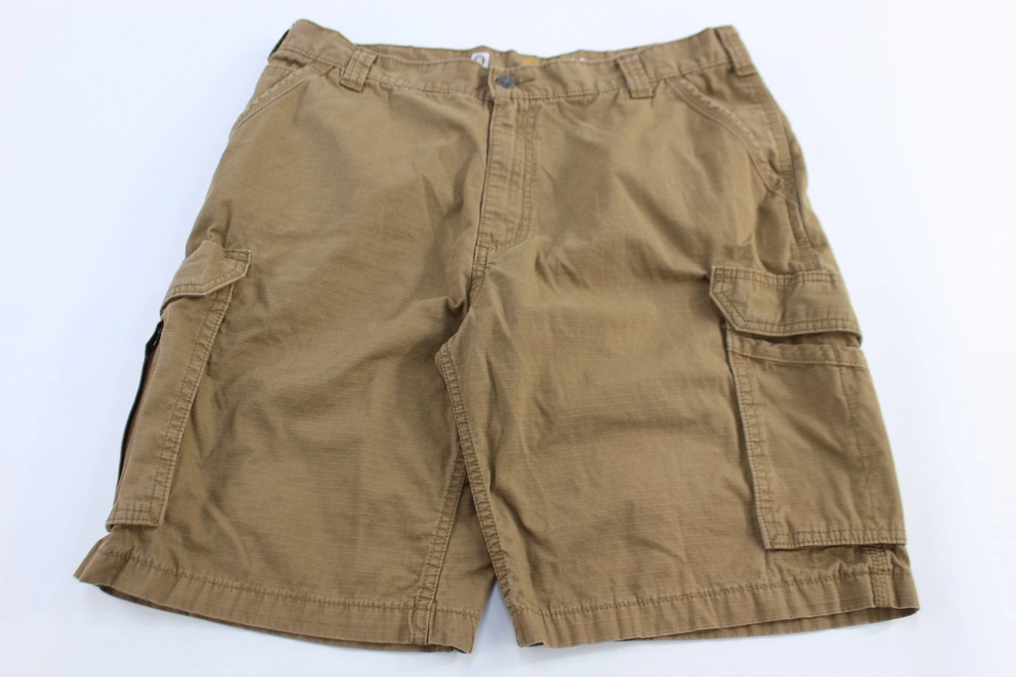 Quick Dry Fabric Carhartt Logo Patch Tan Relaxed Fit Shorts
