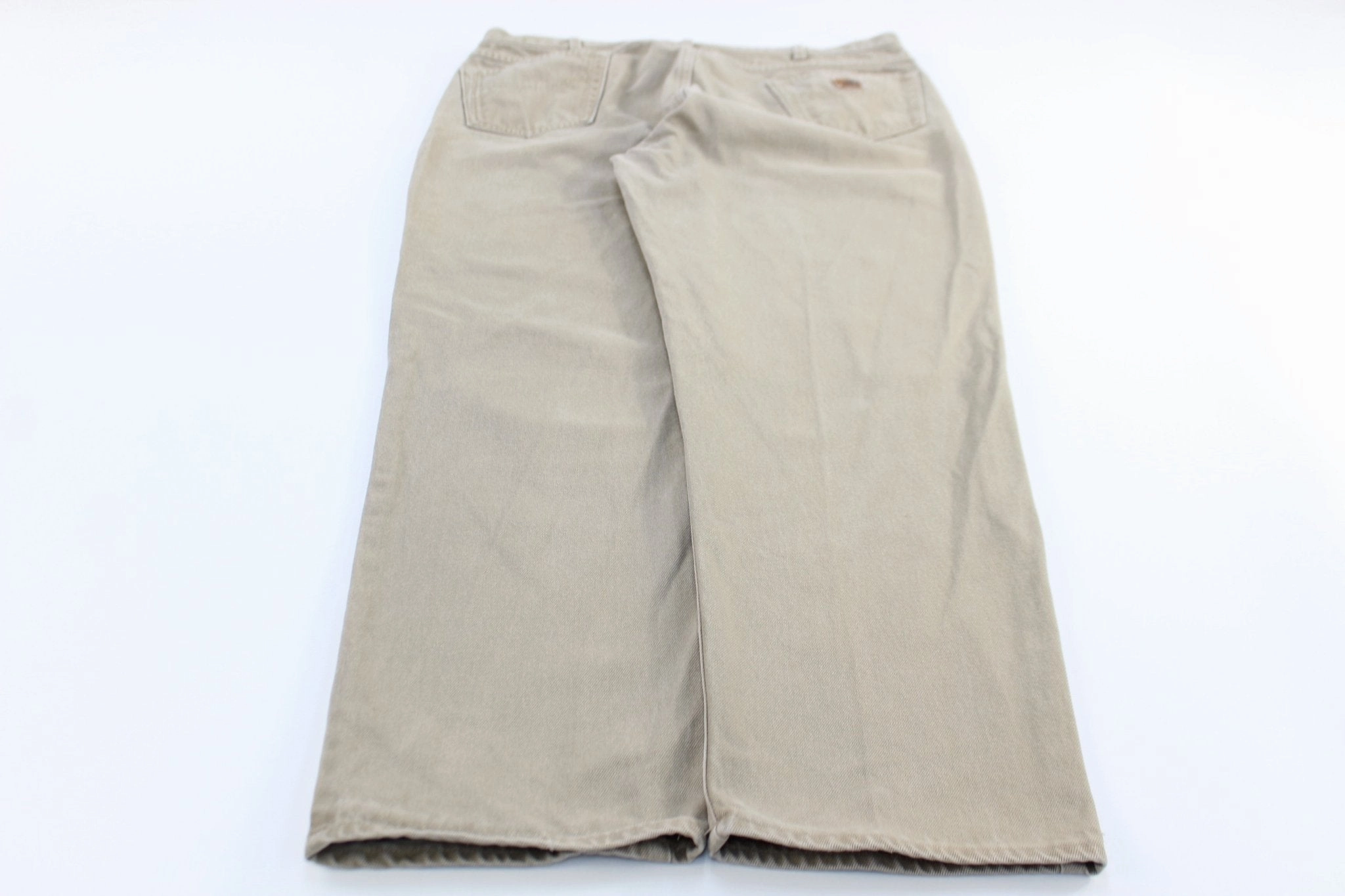Layering Comfort Carhartt Logo Patch Tan Utility Work Canvas Pants