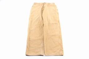high waisted ThermalRegulatingLining Carhartt Logo Patch Tan Workwear Pants