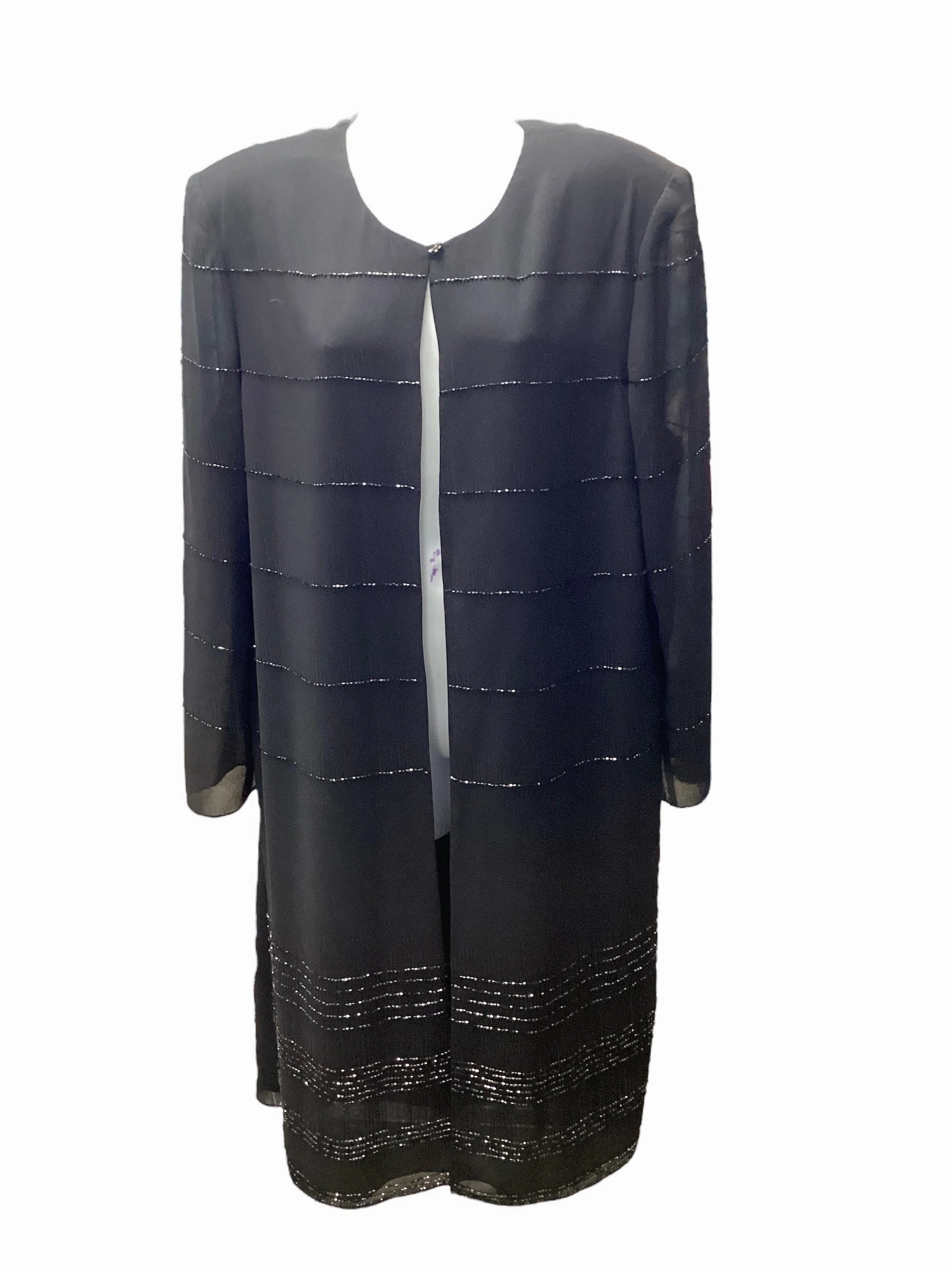 All Purpose Outerwear Carissimo Women's Bead Evening Jacket Black 16