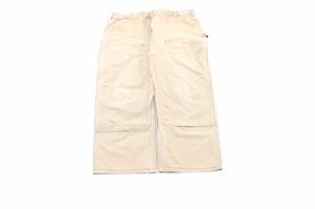 Carhartt Logo Patch Tan Double Knee Pants Wool blend