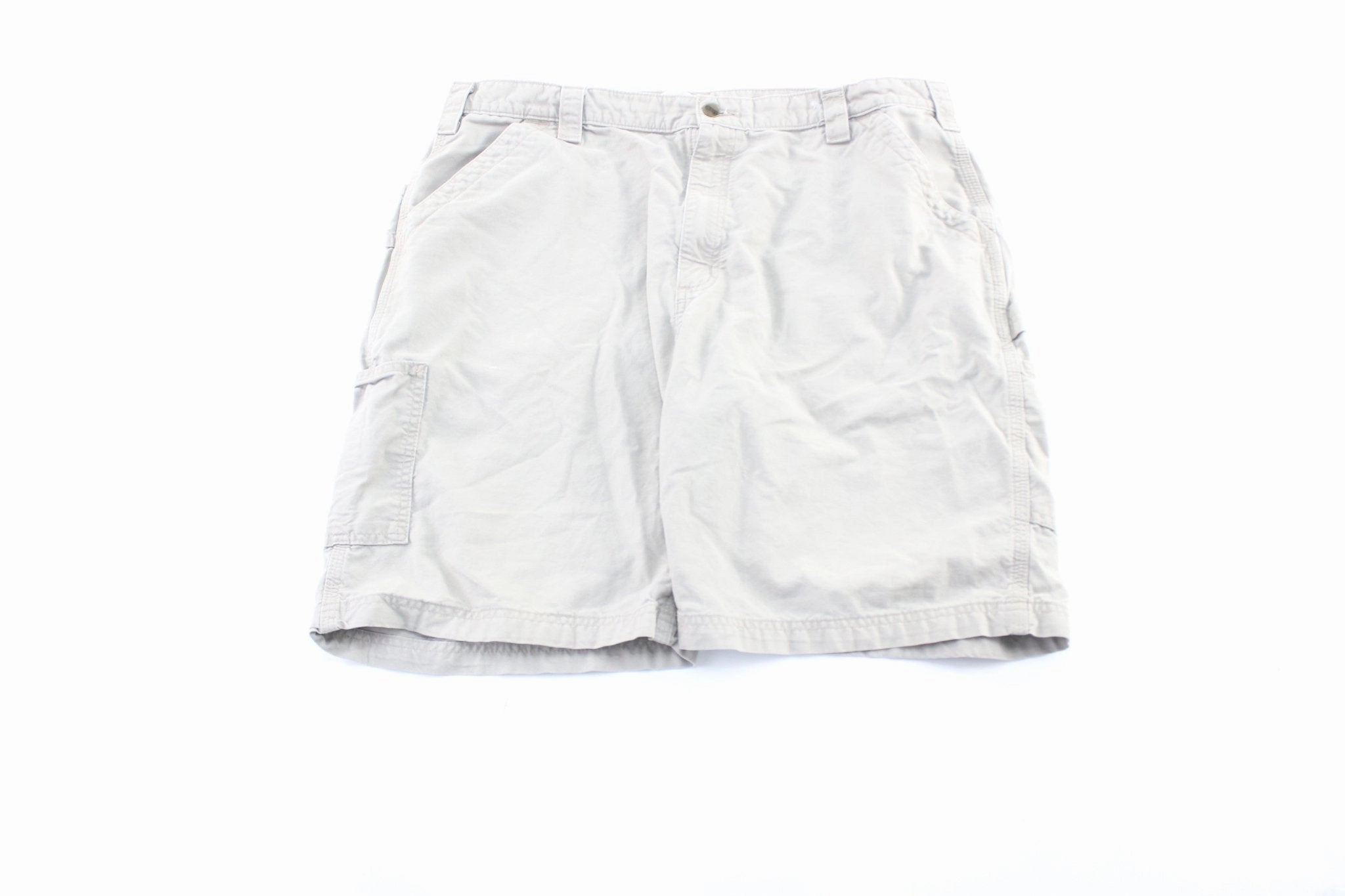 Carhartt Logo Patch Ivory White Carpenter Shorts Layer-Friendly