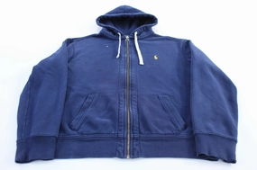 Streamlined Fit Polo Ralph Lauren Embroidered Logo Blue Full Zip Hoodie