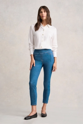 Minimalist Elegant Bengajean? 7/8 Skinny Leg - Indigo Mid Wash