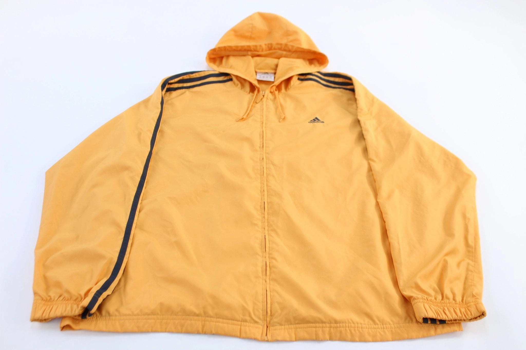 Vintage Adidas Embroidered Logo Full Zip Hooded Windbreaker Circumstance Core Layer