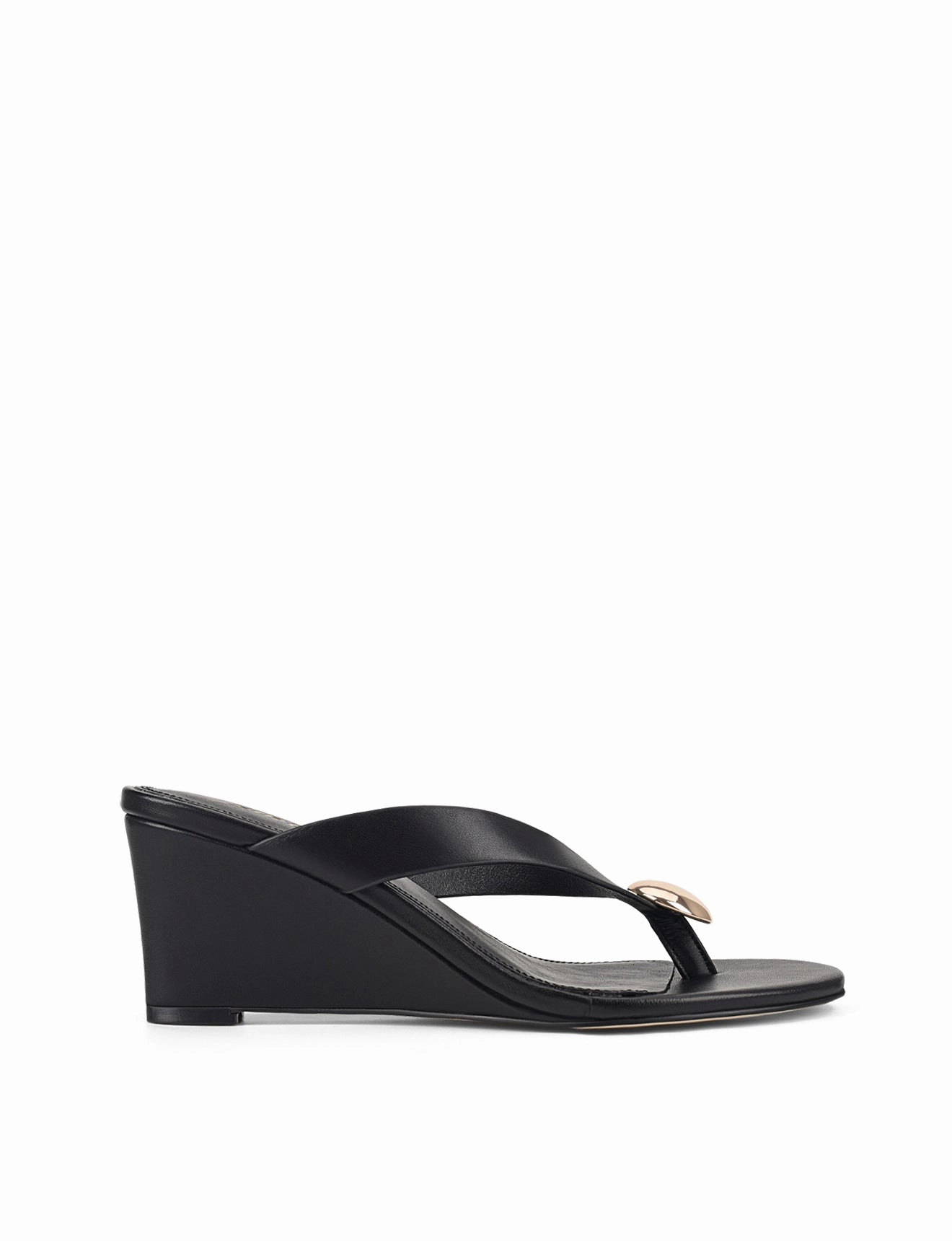 Chloe Thong Wedges - Black Leather Creative Look