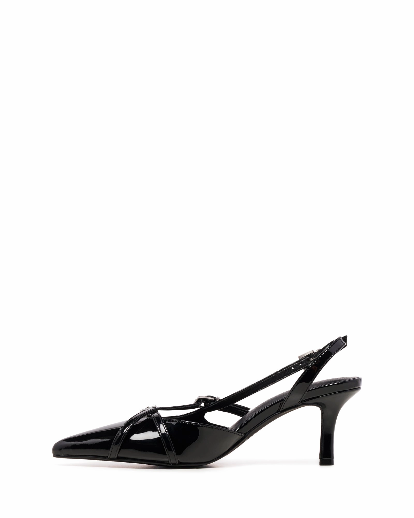 Juicy Slingback Pump Black Patent Luxury Wedding Pumps