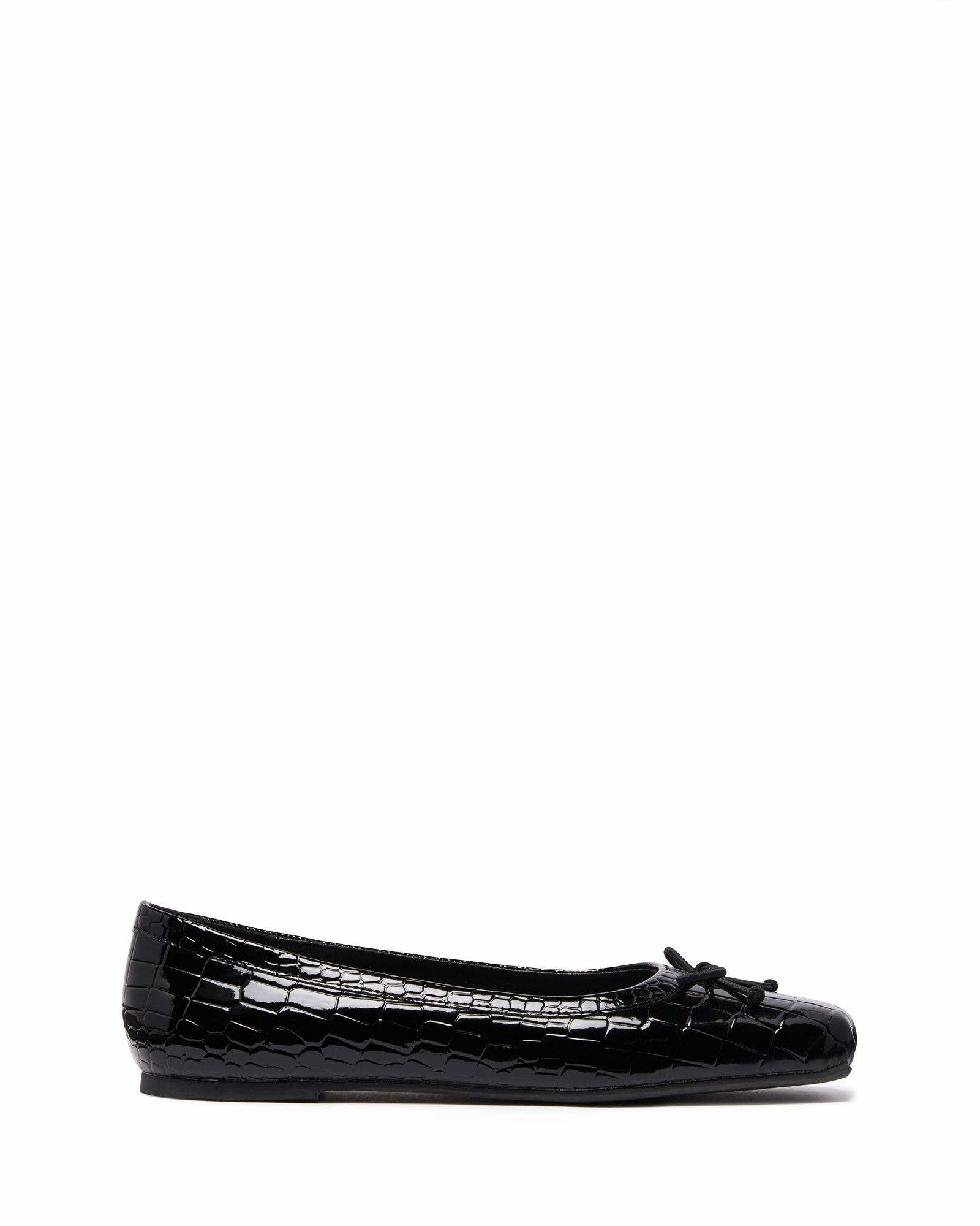 sole Peace Path Laine Ballet Flat Black Croc