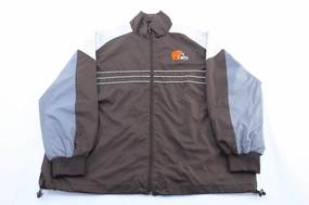 MoistureWicking Cleveland Browns Embroidered Football Zip Up Jacket