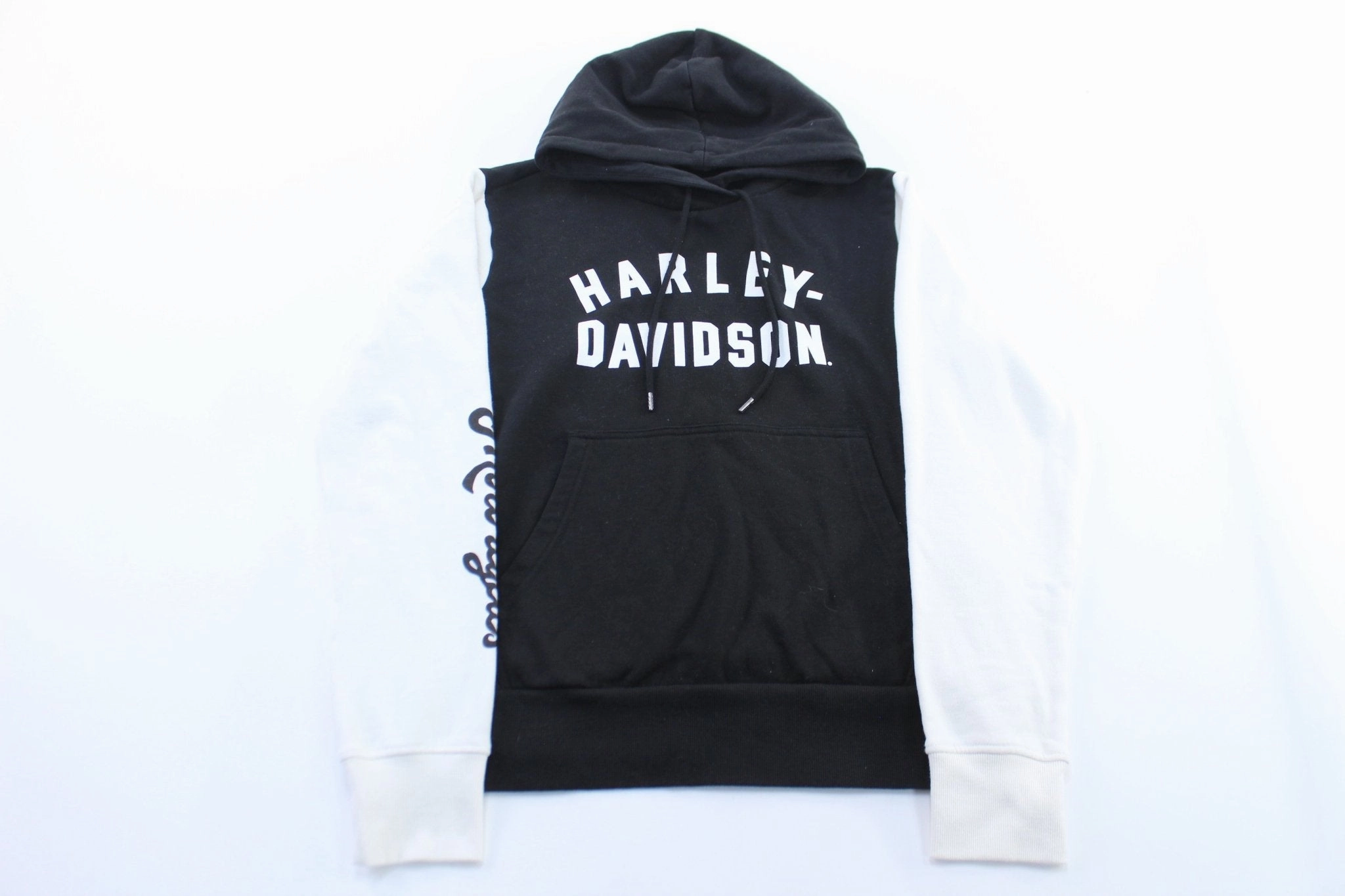 Faith Women's Harley Davidson Motorcycles Black & White Pullover Hoodie