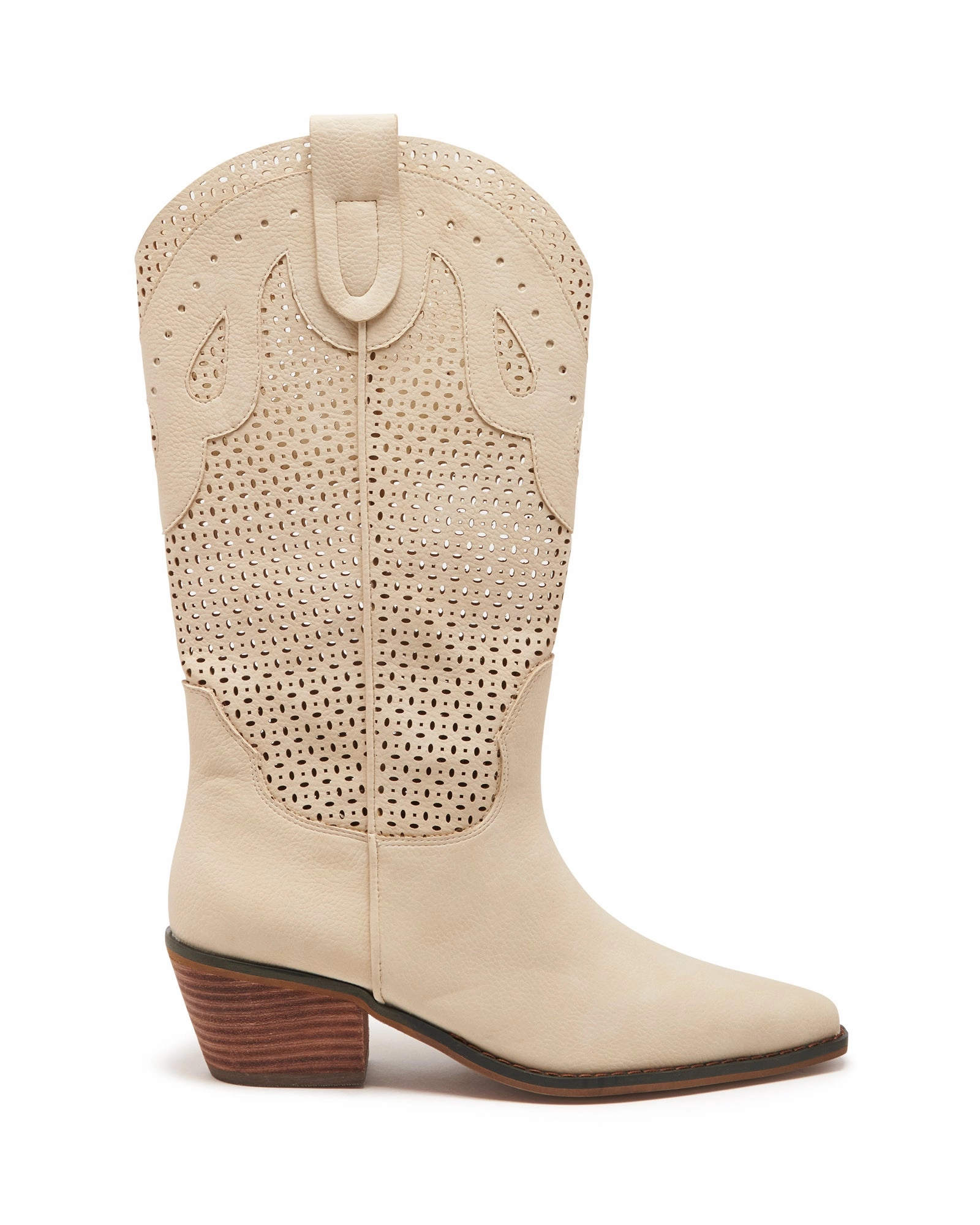 Maxine Cowboy Boot Shell Nubuck light texture