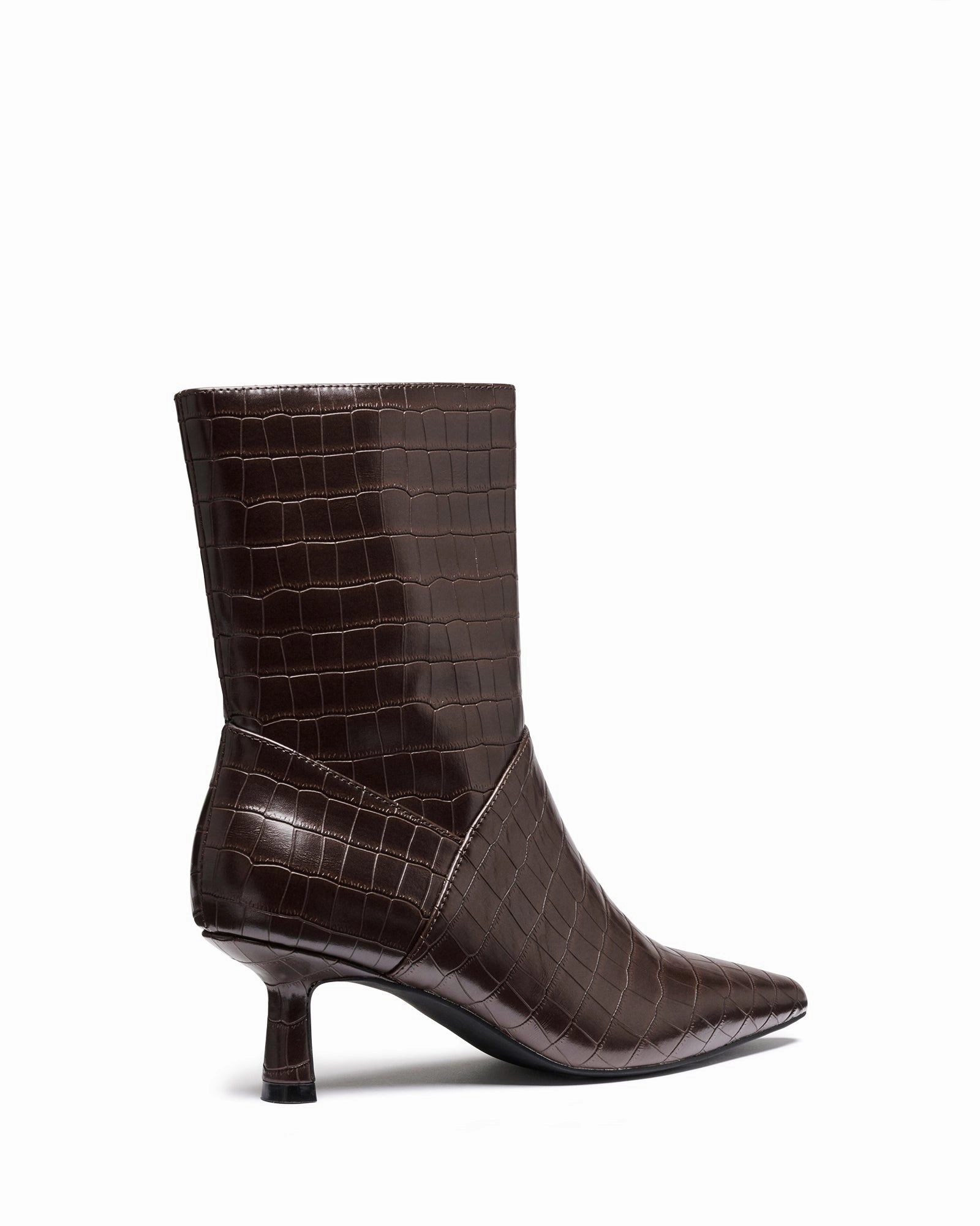 Minimal Appeal Kacee Ankle Boot Chocolate Croc