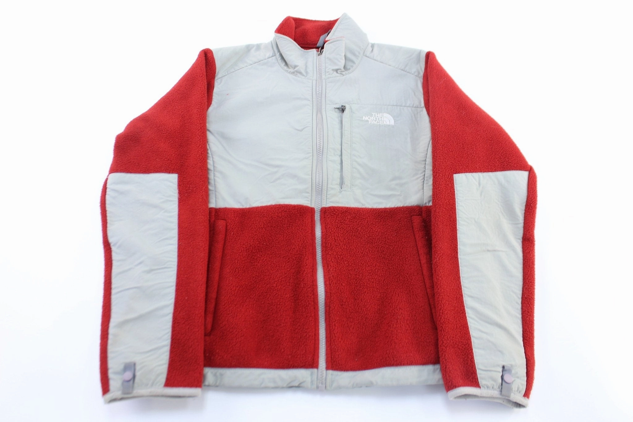 Elegant MultiPocket Design Women's The North Face Red & Light Grey Denali Jacket