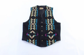 Vintage Pendleton High Grade Western Wear Aztec Vest Weekend Hike