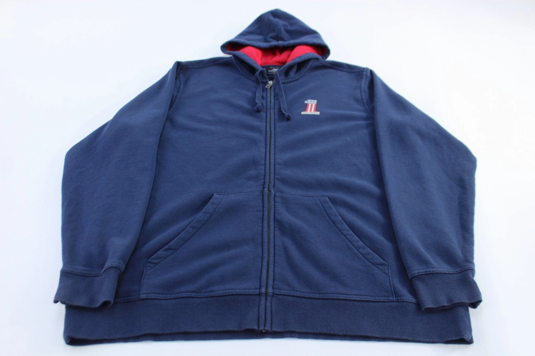 Harley Davidson Motorcycles Blue Biker Full Zip Hoodie Functional Wear Layered construction