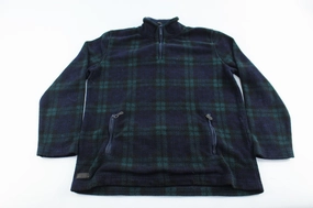 Women's Ralph Lauren Plaid Fleece Jacket suitable for city tours