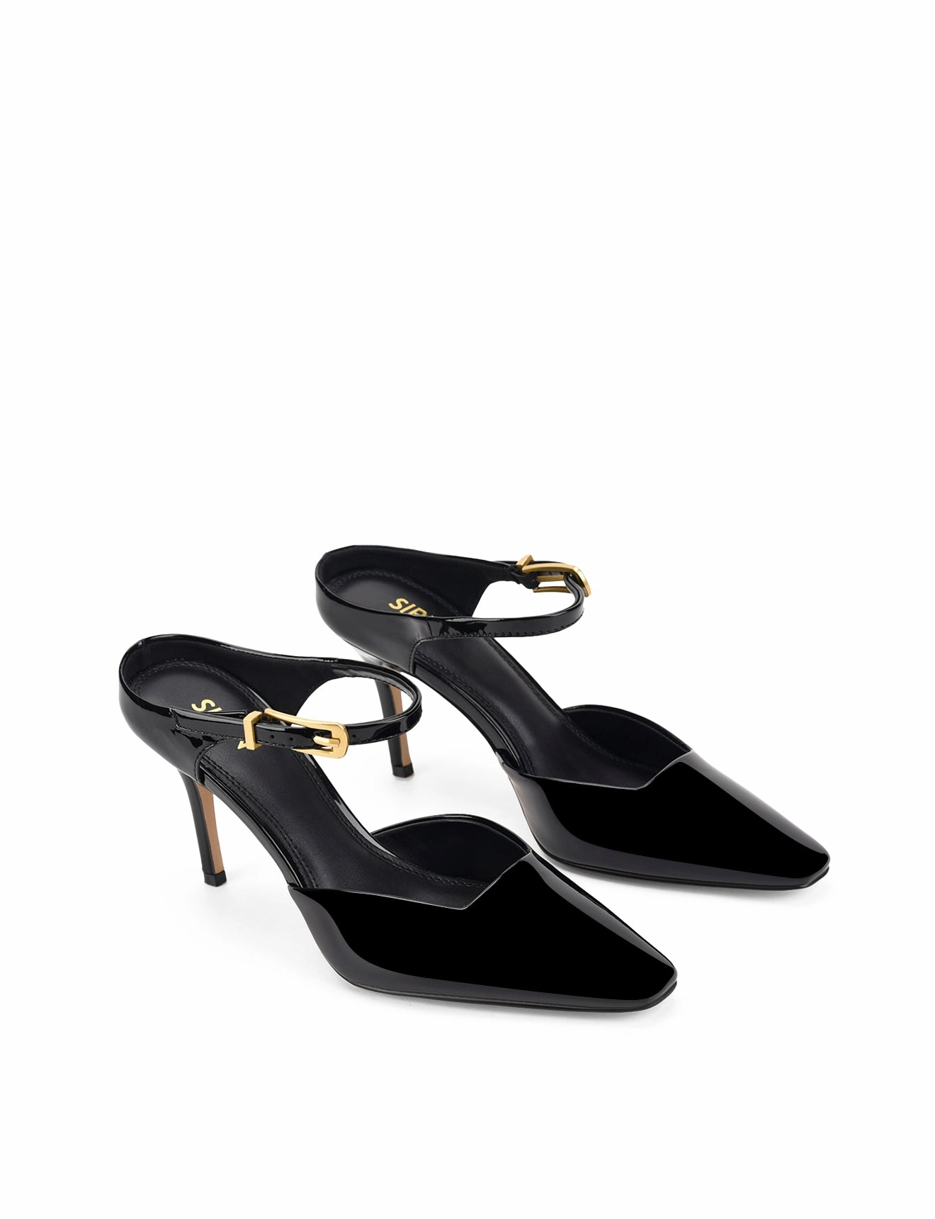Subtle Style Vibe Active Daily Routine Verde Closed Toe Mules - Black Patent Leather