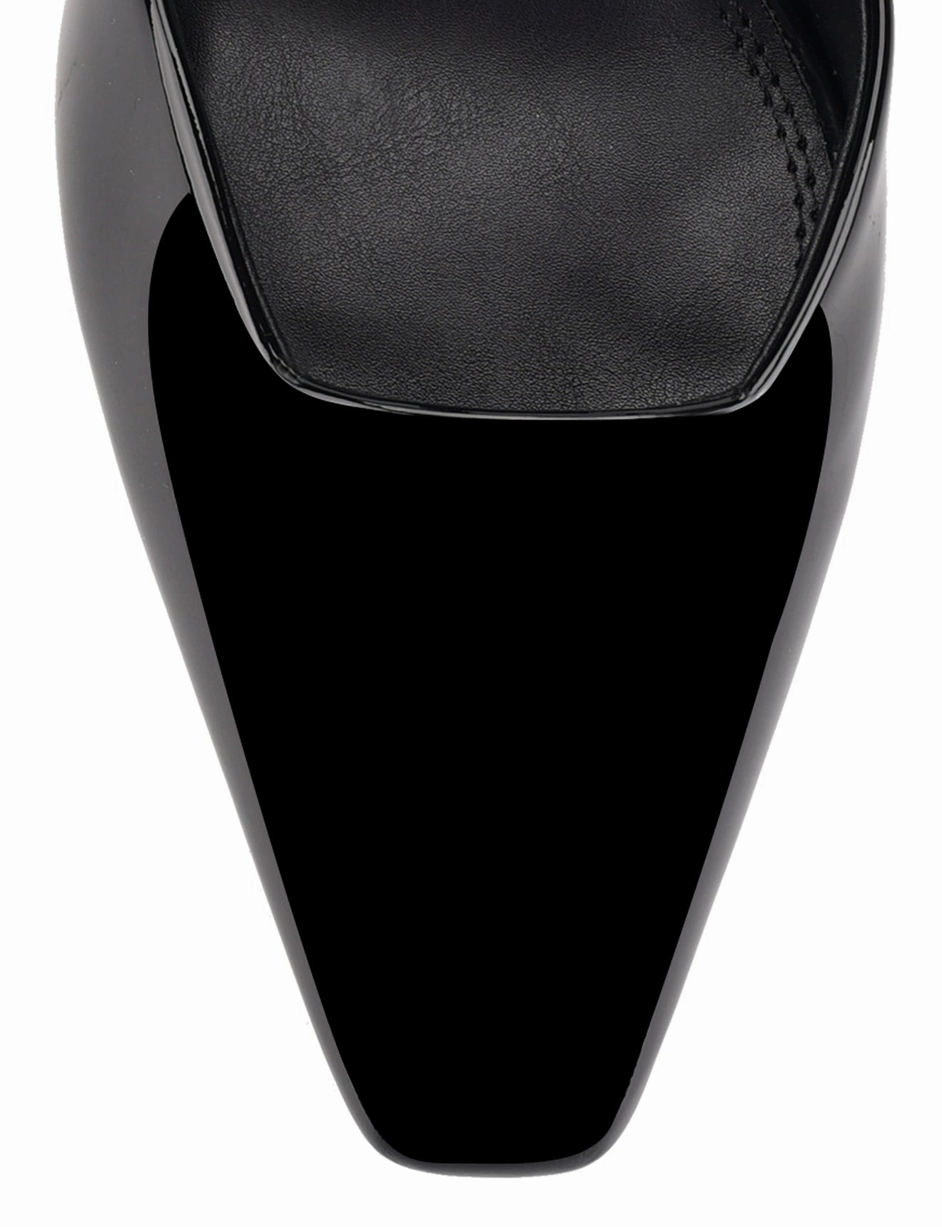 Verde Closed Toe Mules - Black Patent Leather Fit And Forget