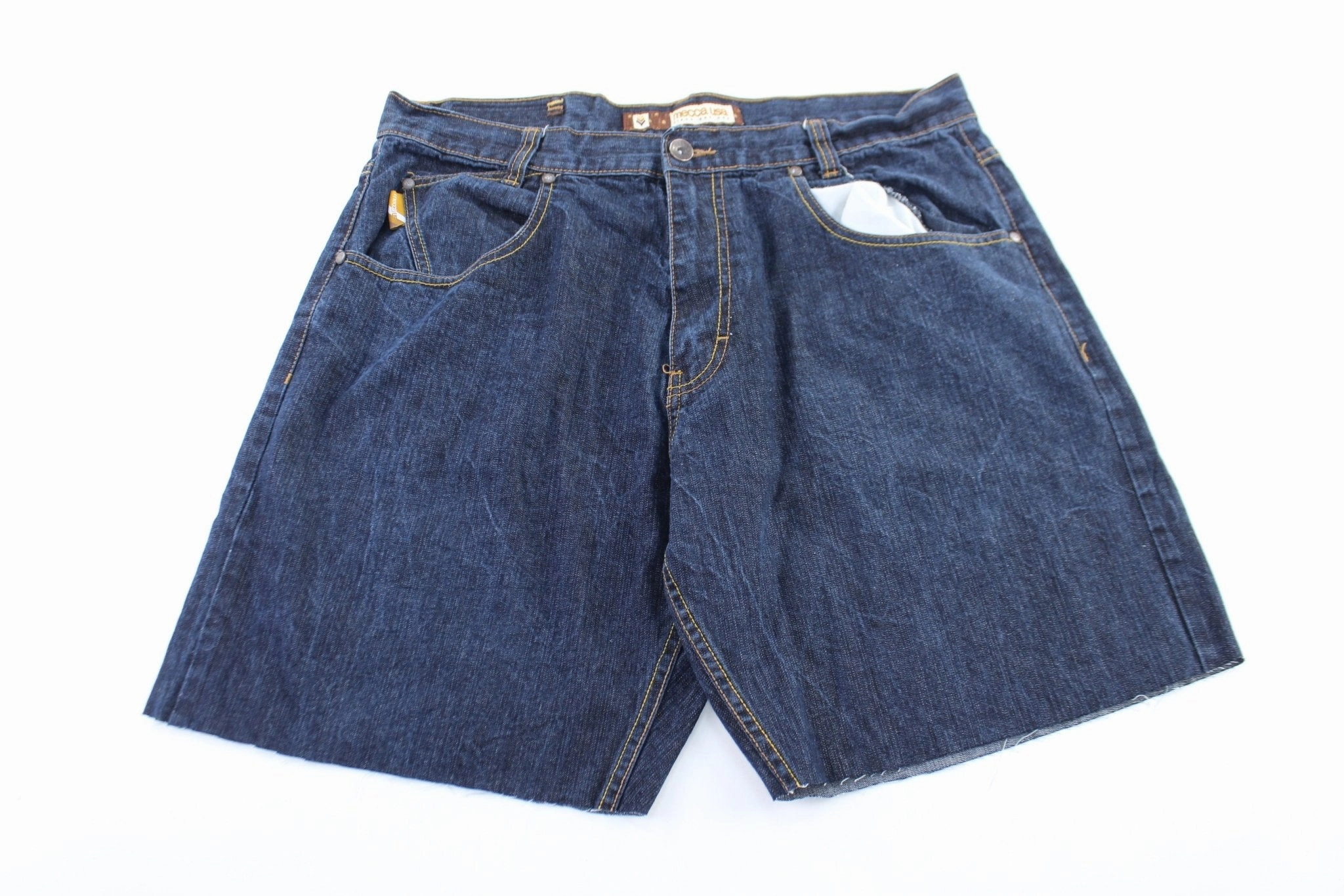Y2K Mecca USA Denim Shorts HiddenPockets Temperature Regulating Fabric