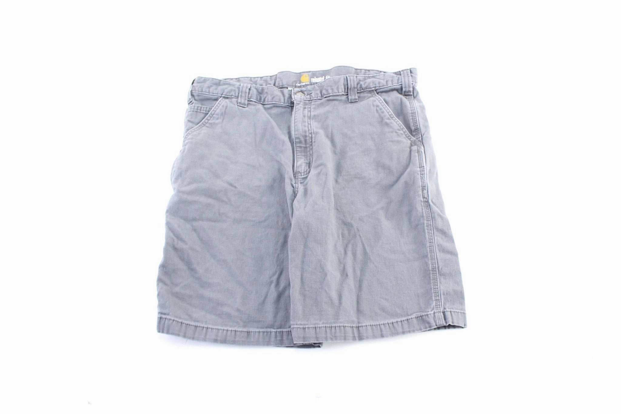 Quick Comfort Fit Carhartt Logo Patch Grey Carpenter Shorts