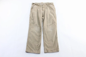 Carhartt Logo Patch Beige Carpenter Pants Effortless Style Simple and Cozy