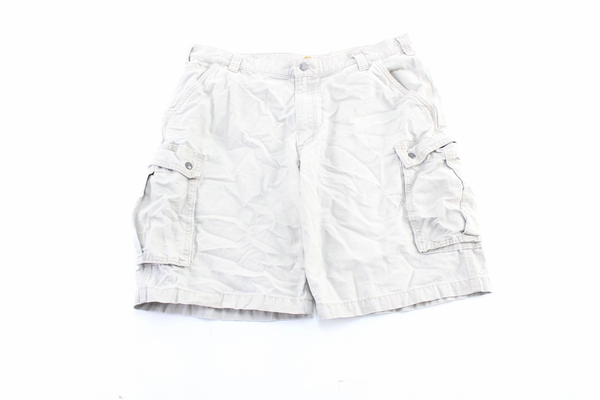 Carhartt Logo Patch Light Beige Cargo Shorts Ultimate Wear