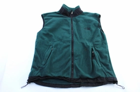Fresh Layer 90's The North Face Embroidered Logo Green & Black Zip Up Vest