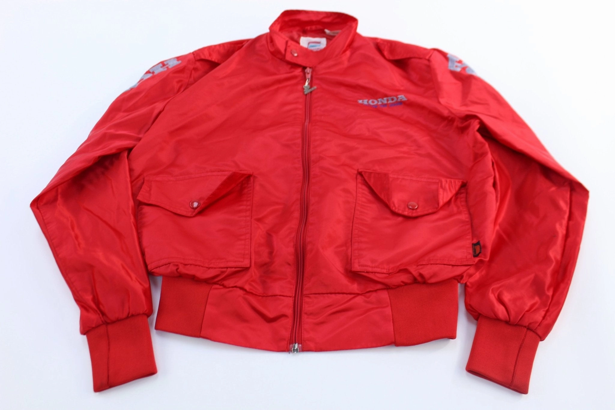 Vintage Honda Follow The Leader Embroidered Zip Up Jacket Outdoor Duty