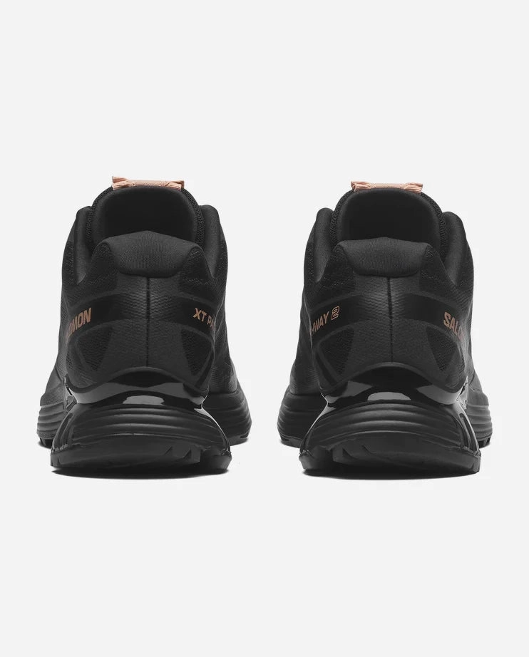 XT-Pathway 2 Satin Black/Black/Mahogany Rose L47795000 Rapid Airflow Net running on hilly terrain shoes