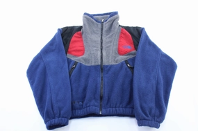 Sleek Comfort Women's The North Face Blue, Grey, & Black Fleece Zip Up Jacket