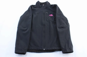 Women's The North Face Embroidered Logo Pink & Black Zip Up Jacket Beauty