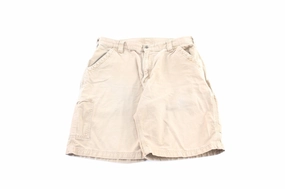 Carhartt Logo Patch Beige Carpenter Shorts Flexible Use ThermalRegulatingLining